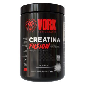 Creatina Fuze Pote 500g Vorx - Creatina com sabor - Creatina Barata - Rende 83 doses - Creatine