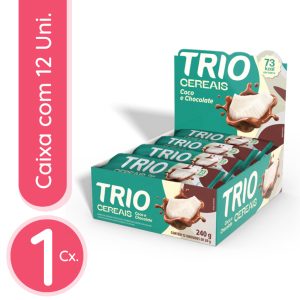 Barra De Cereal Trio Cereais Coco E Chocolate 1 Cx / 12 Un
