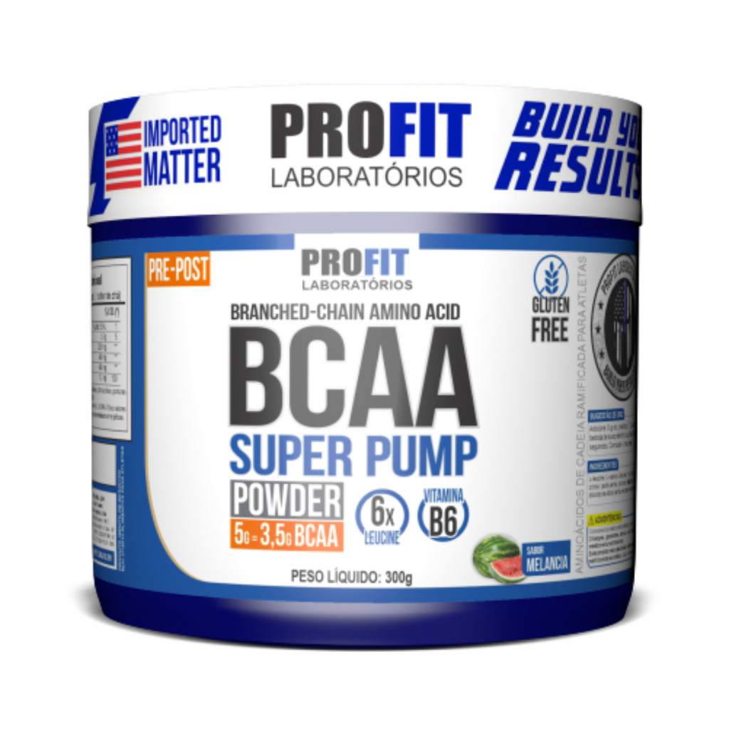 BCAA 6:1:1 Super Pump com Vitamina B6 3,5g de BCAA por Dose Recuperação e Performance 150g ou 300g