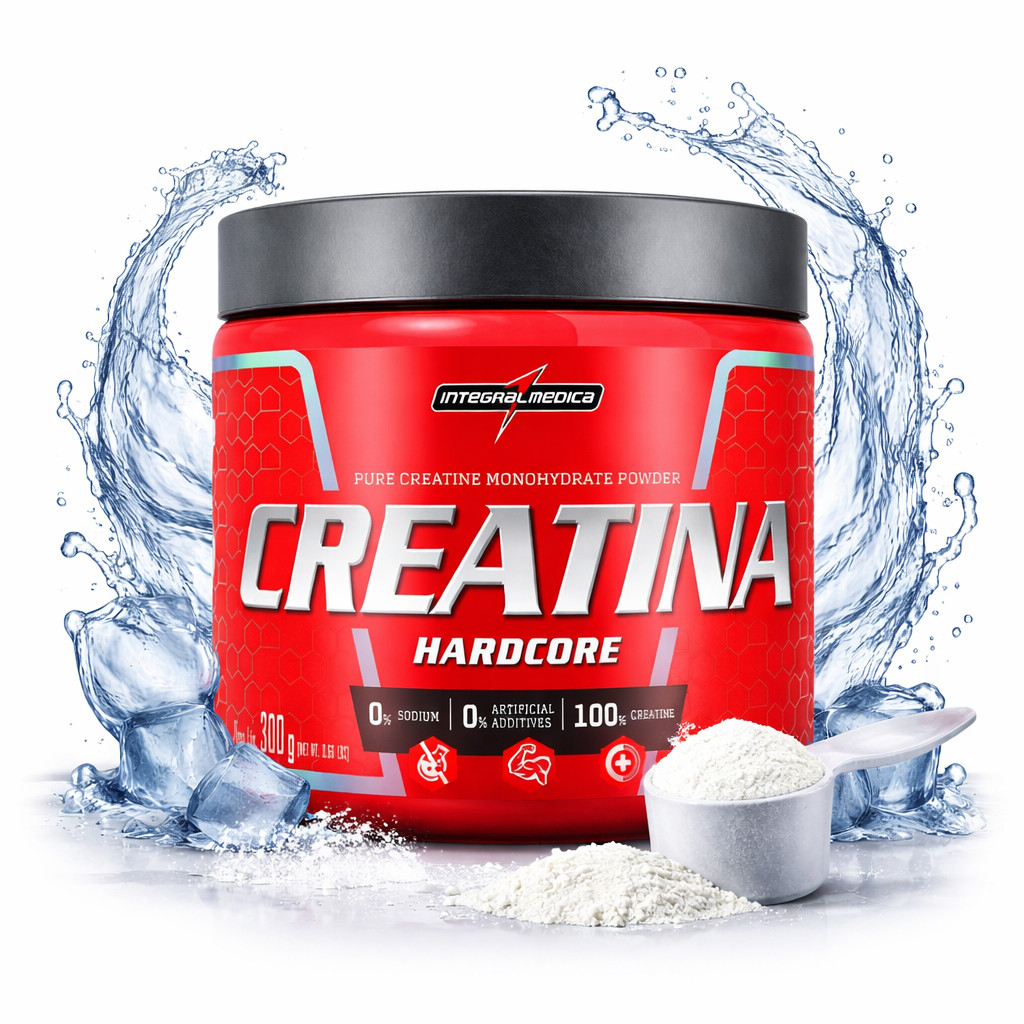 Creatina Integralmédica Hardcore 150g 300g Monohidratada 100% Pura Original Creatina em Pó Suplemento Força Massa