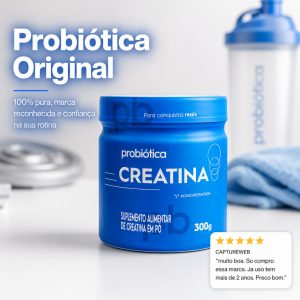 Creatina Monohidratada Probiótica 300g Creatina Monohidratada 100% Pura Creatina Probiótica Original