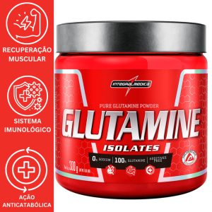 Glutamina Integralmedica Isolates 300g – L-Glutamina Pura para Recuperação