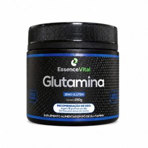 Glutamina L-Glutamina Pura em Pó 150g Essence Vital Sem Glúten Imunidade Recuperação Muscular