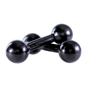 Kit Par De Halter Bola Emborrachado 1kg