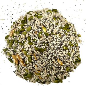 Mix de Sementes Abóbora Girassol Chia e Gergelim e gergelim preto 1kg NATURAL