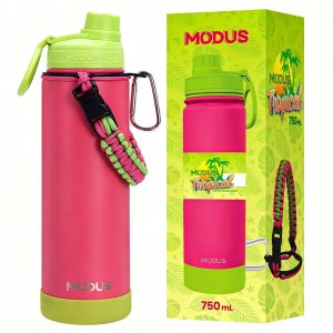 MODUS Garrafa Térmica Esportes De Aço Inoxidável 750ml Com Alça Paracord