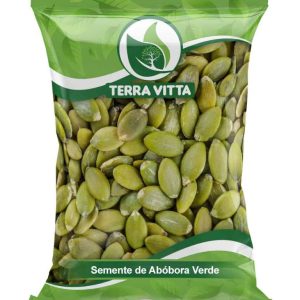 Semente de Abóbora Crua Sem Casca Verde
