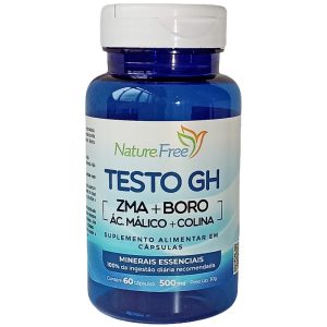 Testo Gh (Zma + Boro + Ác. Málico + Colina) 60 Cápsulas 500mg