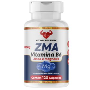 ZMA - ultra concentrado 120 cápsulas - Magnésio + B6 e zinco 1000mg