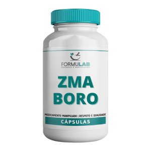 ZMA 250mg + Boro Quelato 5mg 60 Cápsulas (ZMA - Zinco 50mg + Aspartato de Magnésio 190mg + B6 10mg)